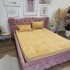 Husă Matlasată Tip Topper din Catifea 160x200cm, cu 2 Fețe de Pernă 50x70cm -  Somn Odihnitor și Susținere pentru Spate, Bej [3]