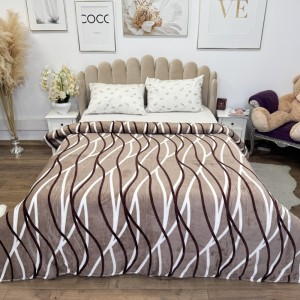 Patura pufoasa cocolino 200x230cm, 240g/mp, Bej, Dungi