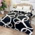 Patura pufoasa cocolino 200x230cm, 240g/mp, Negru, Cercuri [3]
