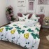 Lenjerie pat dublu, Finet, 6 piese, Verde, Alb, fluturi [8]