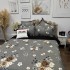 Lenjerie pat dublu, Finet, 6 piese, Gri, floricele [5]