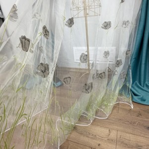 Perdea Maci Gri din matase imprimata, Ivoire, 400cm latime x 270cm inaltime cu rejansa pt sina Perdea Maci Gri din matase imprimata, Ivoire, 400cm latime x 270cm inaltime cu rejansa pt sina