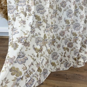 Perdea Iris Mov din matase imprimata, 400cm latime x 270cm inaltime cu rejansa pt sina