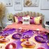 Lenjerie pat dublu cu Elastic, Mov, gogosi [6]