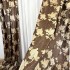 Set 2 bucati de Draperie Jacquard, Roses, 150cm latime x 270cm înălțime, cu rejansa pt sina, Maro [8]