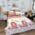 Lenjerie pat dublu,  FINET, 6 piese, Jojo Home, Roz, ursuleti, capsuni [3]