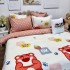 Lenjerie pat dublu,  FINET, 6 piese, Jojo Home, Roz, ursuleti, capsuni [7]