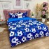 Lenjerie pat dublu cu Elastic, bumbac satinat, Albastru, mingii de fotbal [3]
