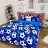 Lenjerie pat dublu cu Elastic, bumbac satinat, Albastru, mingii de fotbal [4]