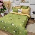 Lenjerie pat dublu,  FINET, 6 piese, Jojo Home, Verde, Albinute [5]