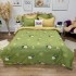Lenjerie pat dublu,  FINET, 6 piese, Jojo Home, Verde, Albinute [9]