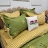 Lenjerie pat dublu,  FINET, 6 piese, Jojo Home, Verde, Albinute [10]