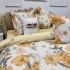Lenjerie pat dublu, Finet, 6 piese, Alb, Galben, flori [7]