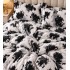 Lenjerie pat dublu, Super Pufoasa COCOLINO, 4 piese, alb, negru, abstract [4]