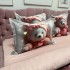 Lenjerie pat dublu, FINET, Imprimeu Digital 5D - Identic cu poza, Cu ELASTIC, 6 piese, Pucioasa, Roz, ursuleti [10]