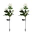 Set 2 Lămpi Solare Decorative Tip Trandafiri Albi – Iluminare LED, Design Elegant și Funcționare Automată [4]