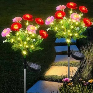 Set 2 Lămpi Solare Decorative Tip Bujori – Iluminare LED, Design Elegant și Funcționare Automată Set 2 Lămpi Solare Decorative Tip Bujori – Iluminare LED, Design Elegant și Funcționare Automată