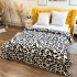 Patura pufoasa cocolino 200x230cm, 240g/mp, Alb, Negru, Animal Print [2]