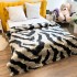Patura pufoasa cocolino 200x230cm, 240g/mp, Gri, Negru, Zebra Print [2]