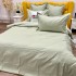 Lenjerie pat dublu cu Elastic, Damasc cu Patratele, 6 piese, Verde [4]
