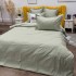 Lenjerie pat dublu cu Elastic, Damasc cu Patratele, 6 piese, Verde [21]