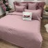 Lenjerie pat dublu cu Elastic, Damasc cu Patratele, 6 piese, Roz pudra [5]