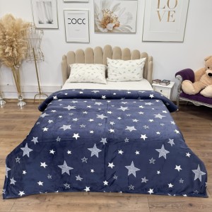 Pătură Super Soft Cocolino, 200x230 cm – Răsfăț absolut în zilele reci, Bleumarin, stelute