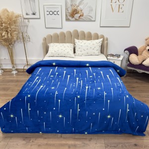 Pătură Super Soft Cocolino, 200x230 cm – Răsfăț absolut în zilele reci, Albastru, meteoriti