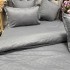 Lenjerie pat dublu cu Elastic, Damasc cu Patratele, 6 piese, Gri [9]