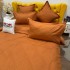 Lenjerie pat dublu cu Elastic, Damasc cu Patratele, 6 piese, Portocaliu [6]