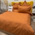 Lenjerie pat dublu cu Elastic, Damasc cu Patratele, 6 piese, Portocaliu [10]