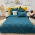 Lenjerie pat dublu cu Elastic, Damasc cu Patratele, 6 piese, Verde [2]