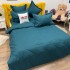 Lenjerie pat dublu cu Elastic, Damasc cu Patratele, 6 piese, Verde [11]