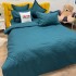 Lenjerie pat dublu cu Elastic, Damasc cu Patratele, 6 piese, Verde [12]