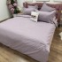 Lenjerie pat dublu cu Elastic, Damasc cu Patratele, 6 piese, Lila [9]