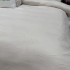 Lenjerie pat dublu, Finet tip Damasc cu Frunze, 6 piese, Crem [6]