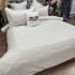 Lenjerie pat dublu, Finet tip Damasc cu Frunze, 6 piese, Crem [13]