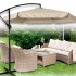 Umbrela de gradina premium cu brat lateral 290 cm, pliabila, bej [8]