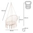 Leagăn suspendat tip cuib 80 cm, 150 kg, bej, interior/exterior LUARO [5]