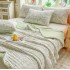 Pilota de Vara Racoritoare Ice Touch, 200x230cm + 2 fete de perna 50x70cm - Ultra Usoara, Efect Instant de Racorire si Confort Maxim, Vernil, Floricele [2]