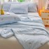 Pilota de Vara Racoritoare Ice Touch, 200x230cm + 2 fete de perna 50x70cm - Ultra Usoara, Efect Instant de Racorire si Confort Maxim, Bleu, Ursuleti [2]