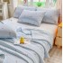 Pilota de Vara Racoritoare Ice Touch, 200x230cm + 2 fete de perna 50x70cm - Ultra Usoara, Efect Instant de Racorire si Confort Maxim, Bleu, Ursuleti [4]