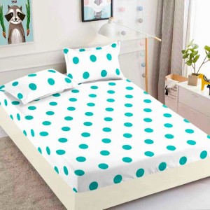 Cearsaf cu elastic, Bumbac FINET, 160/180x200cm, 2 fete de perne 50x70cm, Jojo Home, Alb, Buline