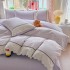 Lenjerie de Pat Premium, Bumbac 100%, cu Broderie si Volanase din Dantela, 4 Piese, Cearsaf cu Elastic, Lila, Flori [2]