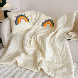 PiloPerna 2 în 1 – Pilotă Transformabilă în Pernă pentru Copii, 100x145cm, 100% Bumbac, Rainbow PiloPerna 2 în 1 – Pilotă Transformabilă în Pernă pentru Copii, 100x145cm, 100% Bumbac, Rainbow
