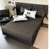 Lenjerie pat dublu, FINET DeLuxe, 6 piese, cu ELASTIC, Jojo Home, Cutie Eleganta, Alb, Negru, Fluturi [6]