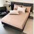 Lenjerie pat dublu, FINET DeLuxe, 6 piese, cu ELASTIC, Jojo Home, Cutie Eleganta, Bej, Carouri [6]