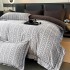 Lenjerie pat dublu, FINET DeLuxe, 6 piese, cu ELASTIC, Jojo Home, Cutie Eleganta, Gri, Maro, Model Egiptean [2]