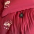 Lenjerie de Pat Premium Satin Deluxe cu Broderie Eleganta, Bumbac 100%, 4 Piese - Finete, Luciu Discret si Confort Superior, Red Passion [4]