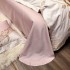 Lenjerie de Pat Premium Satin Deluxe cu Broderie Eleganta, Bumbac 100%, 4 Piese - Finete, Luciu Discret si Confort Superior, Pink Royal [8]